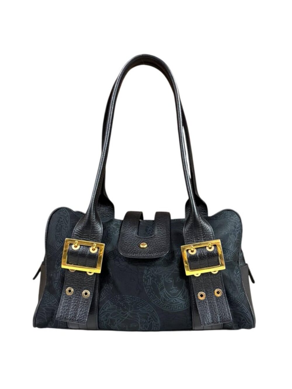 Versace Gianni Handbag Canvas Black